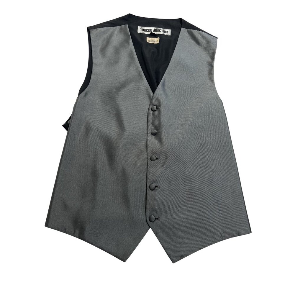 Tuxedo Junction 5 Button Suit Vest in Grey